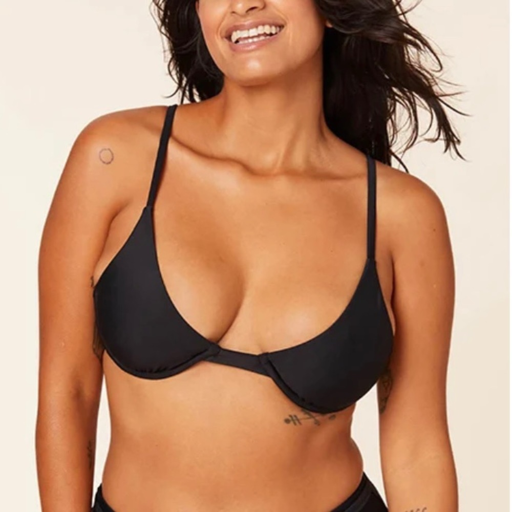 Andie Swim The Sicily Top Black medium NWT